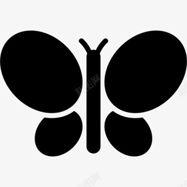 蝴蝶黑色的形状动物尖图标图标