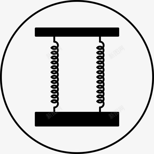 弹簧波浪漩涡图标svg_新图网 https://ixintu.com 吊钩 定律 弹簧 抽象 波浪 漩涡 电池 电线 科学和研究圆形固体 艺术 装置