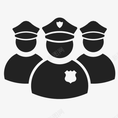 警察部队任务小队图标图标