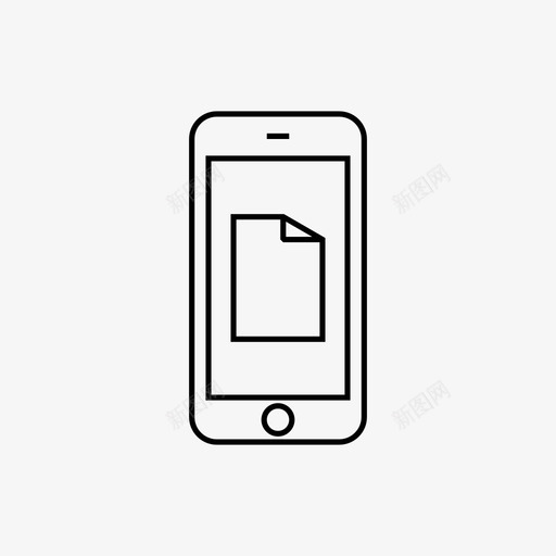 智能手机文件新文档标记图标svg_新图网 https://ixintu.com 创建 另一个 忽略 新文档 智能手机1px厚 智能手机文件 标记 检查 空文件 签名