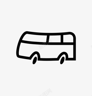 公共汽车运输馅饼图标图标