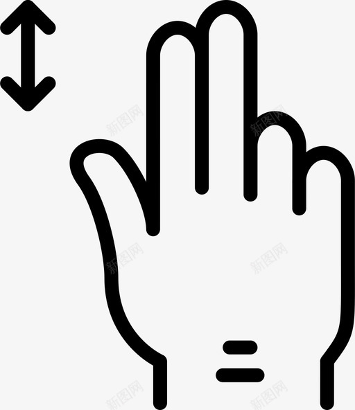 两个手指垂直滑动开始滑动图标svg_新图网 https://ixintu.com 两个手指垂直滑动 严重 信息 分析 垂直 开始 手 手势 滑动 符号 粉碎图标手势轮廓