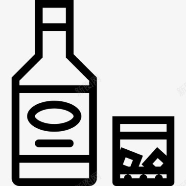 威士忌酒精酒吧图标图标