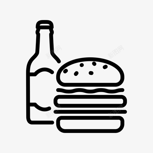 汉堡和啤酒食物食物和饮料图标svg_新图网 https://ixintu.com 三明治 咖啡点心 汉堡 汉堡和啤酒 菜单 食物 食物和饮料 餐