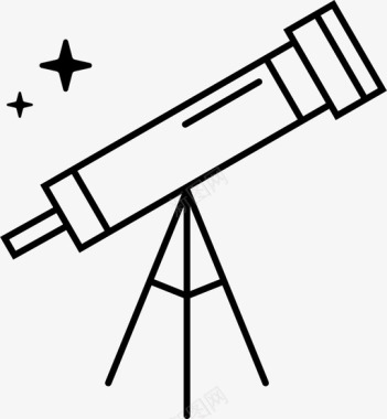 望远镜星星太空图标图标