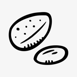 蛋白杏仁甜饼杏仁食品健康图标高清图片