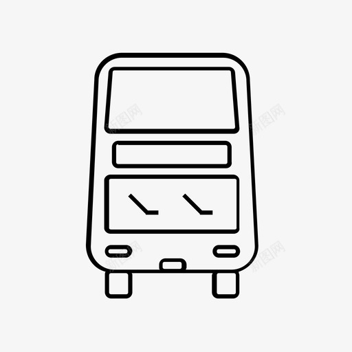 双层巴士交通工具轮廓图标svg_新图网 https://ixintu.com 交通工具 双层巴士 汽车巴士 线条艺术 趣味 轮廓 轮胎