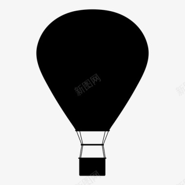 气球飞机篮子图标图标