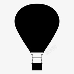 空气船气球飞机篮子图标高清图片