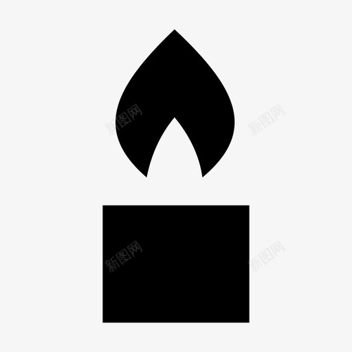 蜡烛火焰家电材料标图标svg_新图网 https://ixintu.com 家电材料设计图标 蜡烛火焰