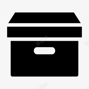 档案箱存储箱保存图标图标