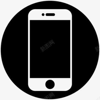 白色iphone黑色智能手机应用程序图标图标