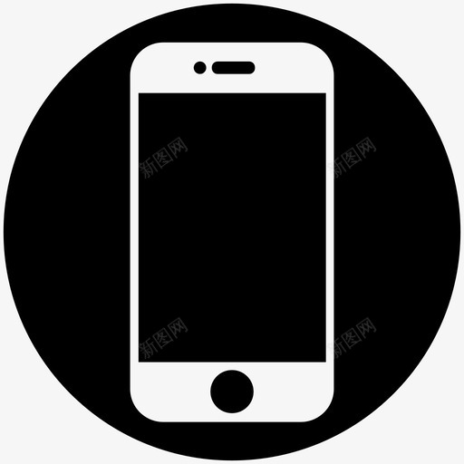 白色iphone黑色智能手机应用程序图标svg_新图网 https://ixintu.com 白色iphone 黑色智能手机应用程序