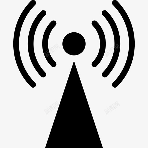 Wifi信号接口符号基本图标svg_新图网 https://ixintu.com Wifi信号接口符号 基本图标