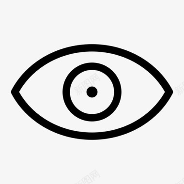 眼睛视觉观察图标图标