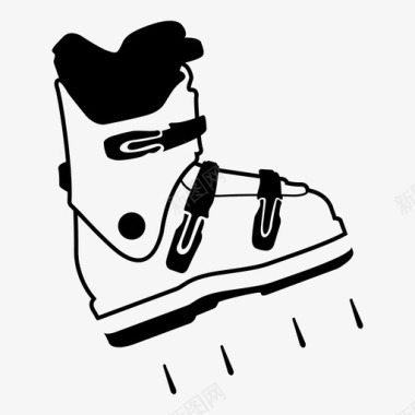 滑雪靴雪地杰作图标图标