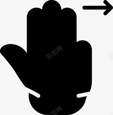三个手指向右滑动滑动移动图标图标