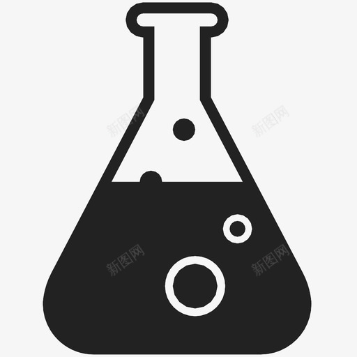 锥形烧瓶科学测量图标svg_新图网 https://ixintu.com 化学 半满 实验室玻璃 气泡 活性 测量 液体 烧杯 科学 花瓶 锥形烧瓶