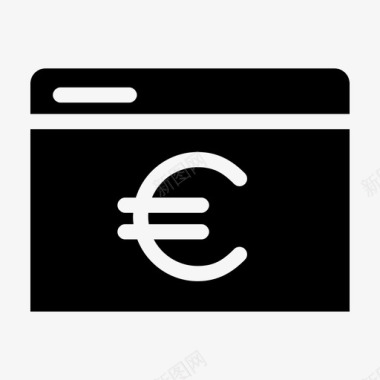欧元支付签名严肃图标图标
