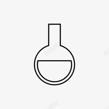 圆瓶烧杯化学图标图标