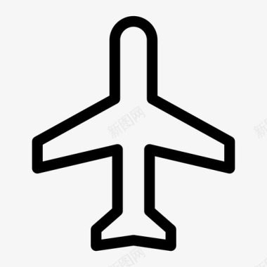 飞机下一个转弯旅行图标图标