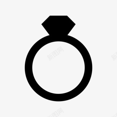 钻戒订婚戒指珠宝图标图标