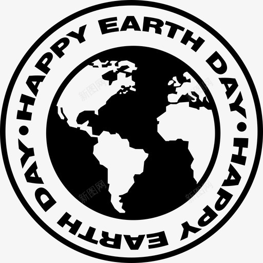 地球日圆形符号标志地球图标svg_新图网 https://ixintu.com 地球图标 地球日圆形符号 标志