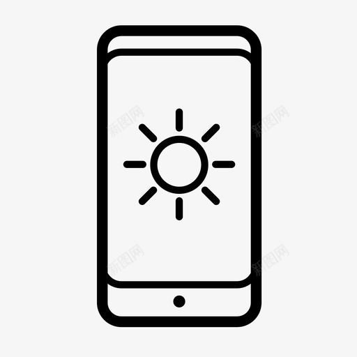 移动天气应用程序气候图标svg_新图网 https://ixintu.com 应用程序 智能手机 气候 移动天气 触摸屏 阳光