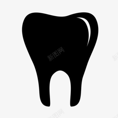 牙科门牙臼齿图标图标