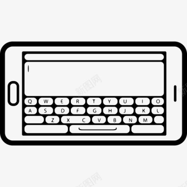 屏幕上水平放置键盘的电话工具和用具电话机图标图标