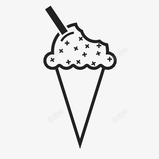 冰淇淋筒夏季加图标svg_新图网 https://ixintu.com 冰淇淋筒 冷 加 夏季 指示 添加 甜点 联合 转发 食物