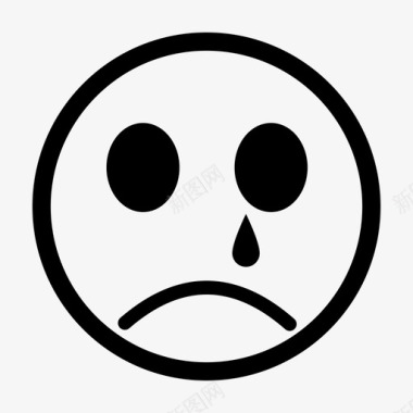 悲伤表情不开心悲伤的脸图标图标