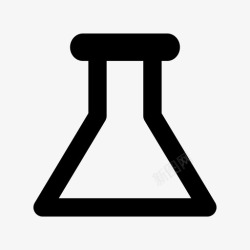 玻璃瓶医疗erlenmeyer烧瓶测试科学图标高清图片