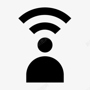 wifi用户扫描头无线互联网图标图标