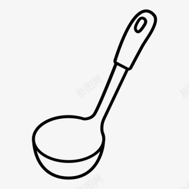 勺子餐具汤图标图标