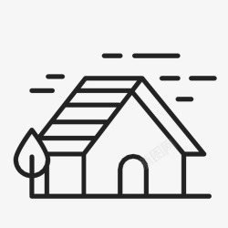 城镇生活废水房子建筑物家庭图标高清图片