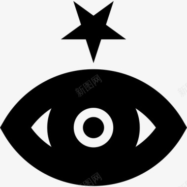 梅蒂斯是一只眼睛和星星的标志符号空间图标图标