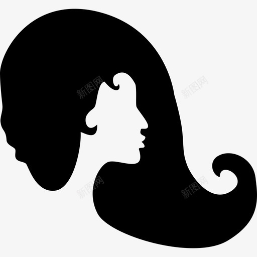 女人的头发人发廊图标svg_新图网 https://ixintu.com 人 发廊 女人的头发