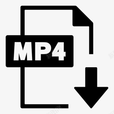 mp4文件格式网络工作移动工作图标图标