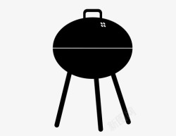 户外用餐烧烤夏季吸烟图标高清图片