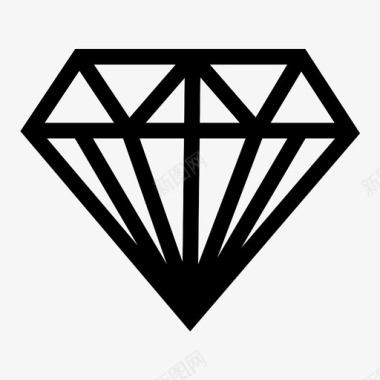 钻石标记珠宝图标图标