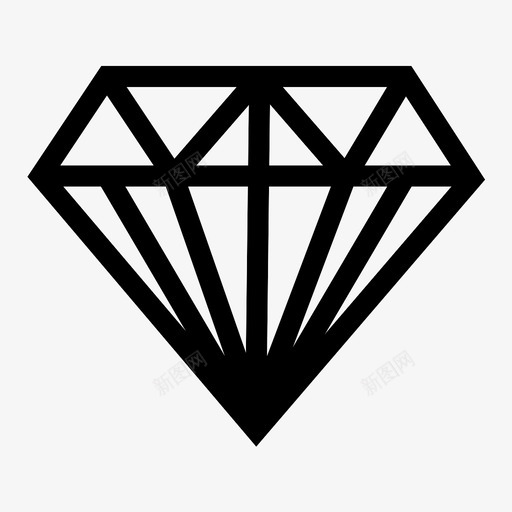 钻石标记珠宝图标svg_新图网 https://ixintu.com 坚定 指示 标志 标记 检查 添加 玻璃切割机 珠宝 辉煌 钻石