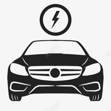 电动汽车可充电电池高级图标图标