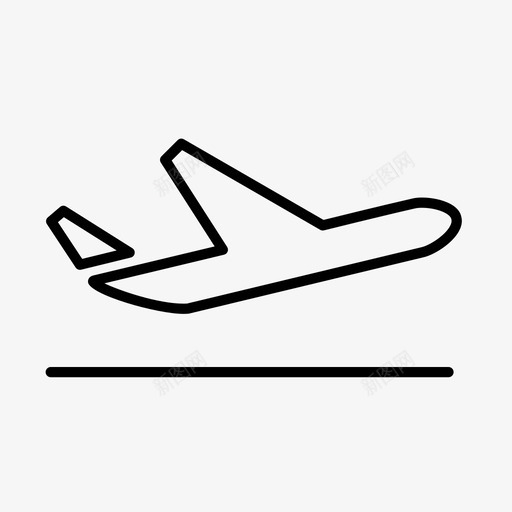 起飞航空公司飞机图标svg_新图网 https://ixintu.com 出发 机场 电梯 航空公司 起飞 运输 飞机 飞行