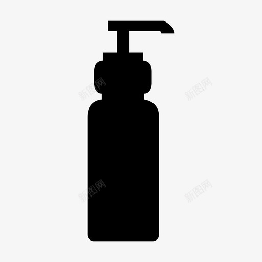 肥皂分配器泵乳液图标svg_新图网 https://ixintu.com 乳液 健康 抗菌剂 泵 浴室 清洁 瓶子 肥皂分配器