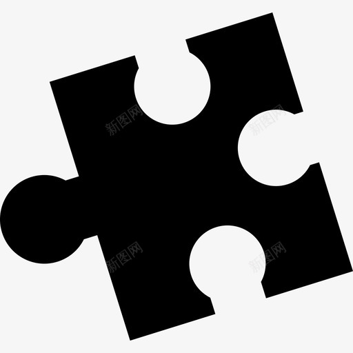 黑色拼图形状形状学术2图标svg_新图网 https://ixintu.com 学术2 形状 黑色拼图形状