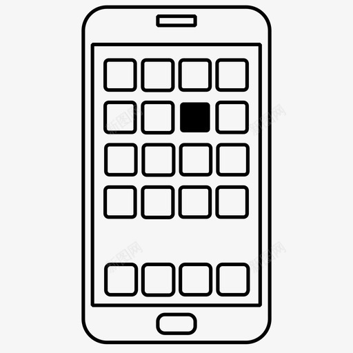 移动应用程序高智能手机图标svg_新图网 https://ixintu.com 加上 另一个 忽略 手机应用程序 智能手机 智能手机白色手机 移动应用程序 联盟 高