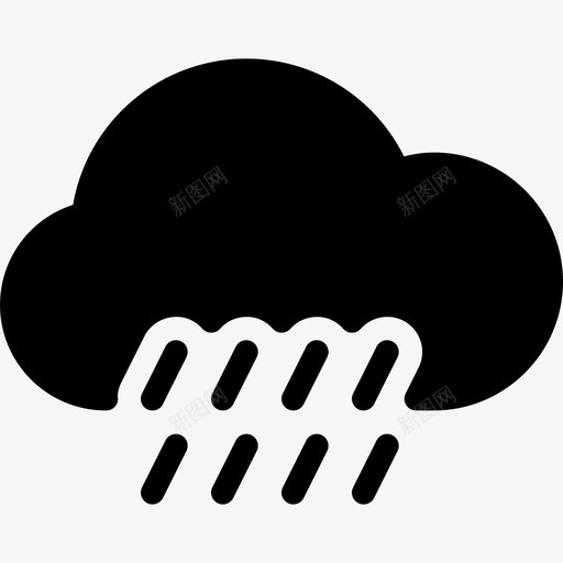 雨大气云图标svg_新图网 https://ixintu.com 云 大气 天气 天气实心图标 雨 预报 风暴