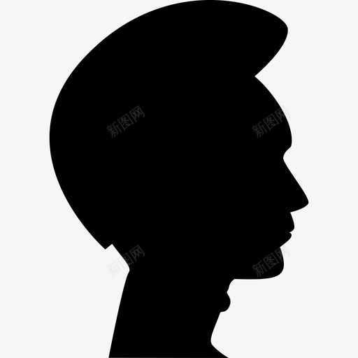 男人的头发形状在头侧视图剪影人发廊图标svg_新图网 https://ixintu.com 人 发廊 男人的头发形状在头侧视图剪影