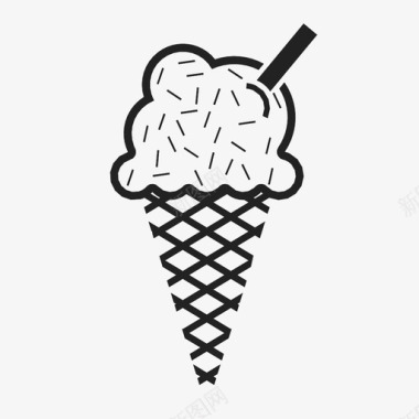 冰淇淋筒夏天加图标图标